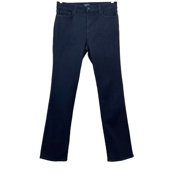 NYDJ Marilyn Straight Leg Jeans Slimming Lift Tuck Tech Dark Blue 12 - Picture 1 of 11